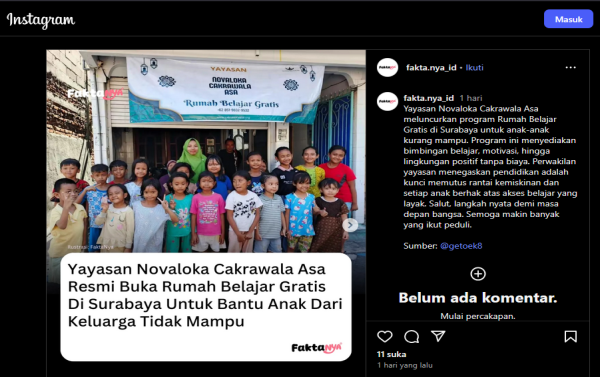 Yayasan Novaloka Cakrawala Asa Diliput Faktanya ID